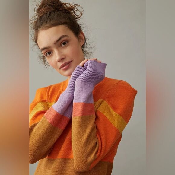 ANTHROPOLOGIE FARM RIO STRIPE LONG SLEEVE TUNIC Sweater Dress NWT - Picture 2 of 3